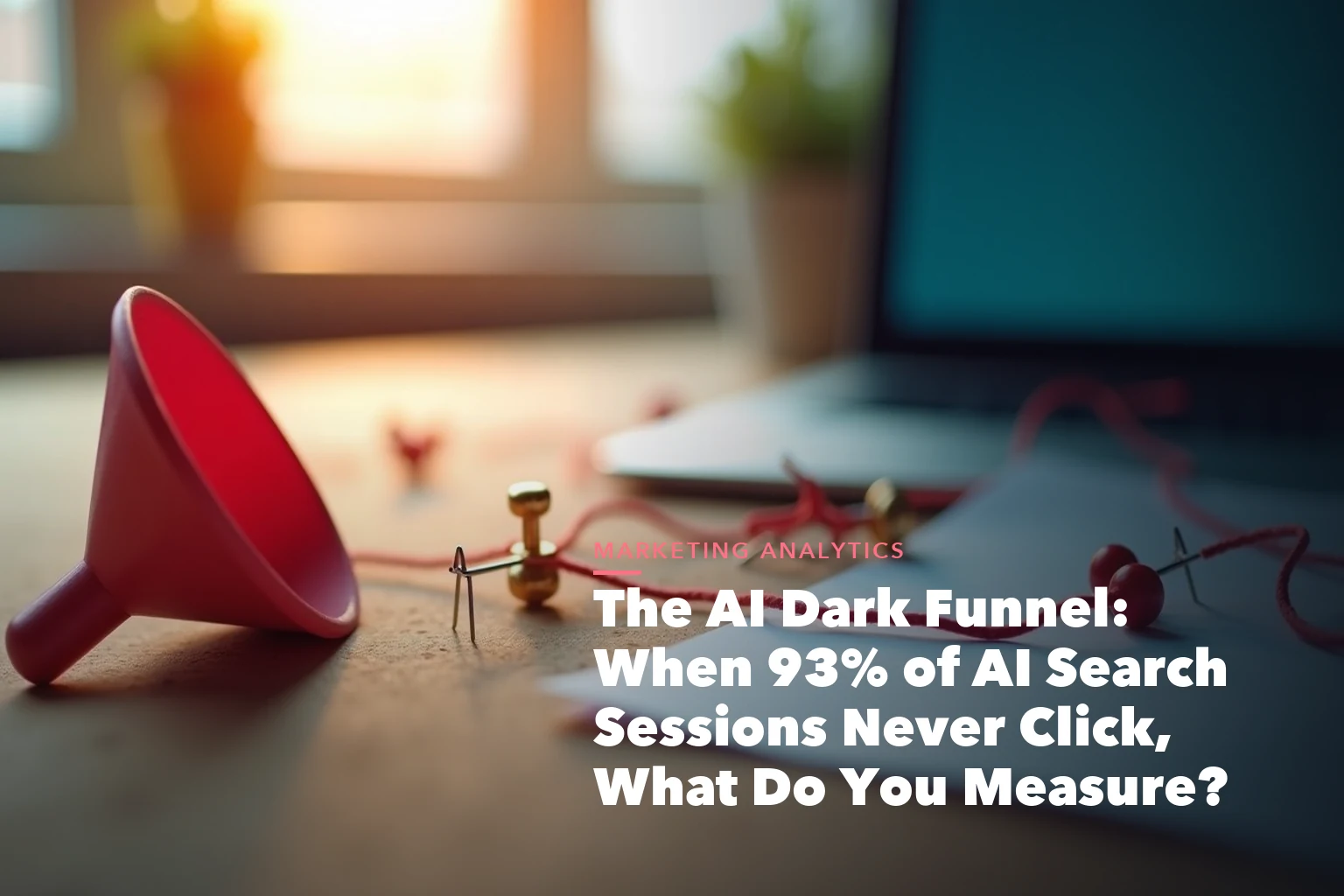 Attribution model paths connecting marketing touchpoints for The Dark Funnel When 93% Search Sessions