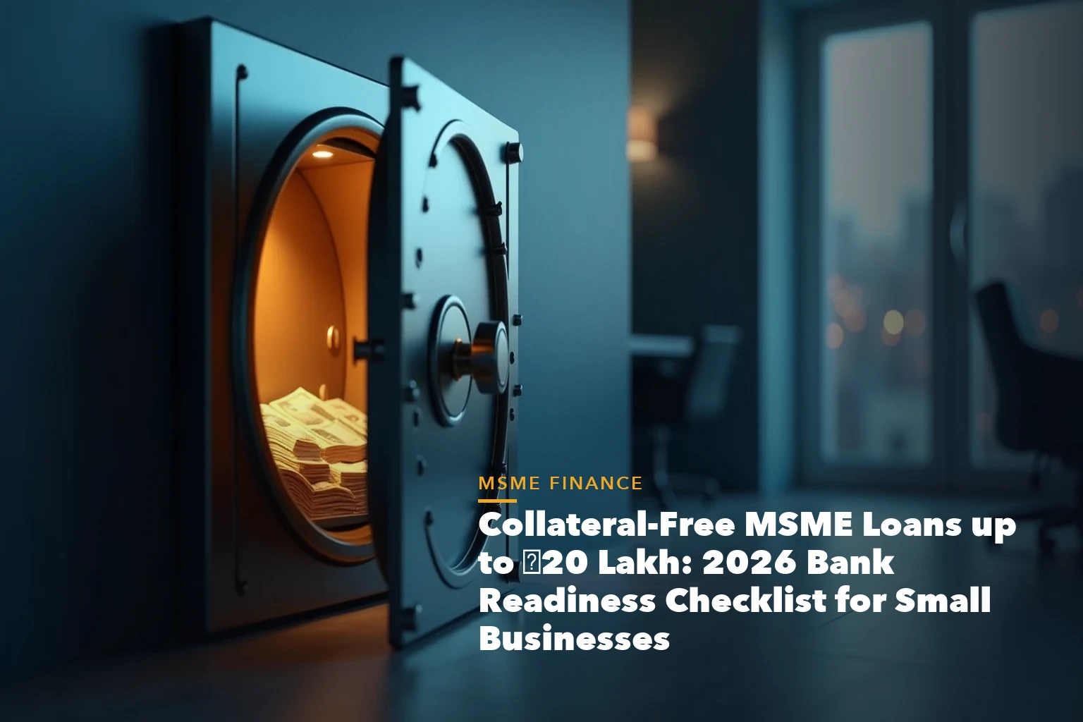 GST registration document checklist illustration for Collateral-Free MSME Loans ₹20 Lakh 2026