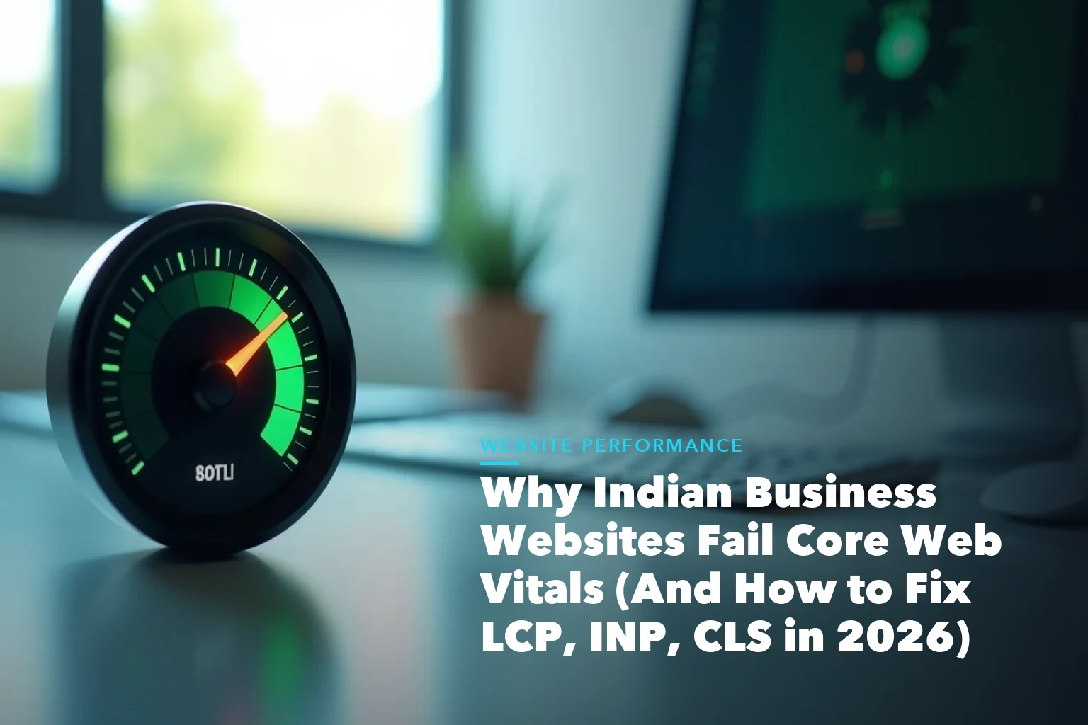 Website speed dashboard showing LCP optimization fixes for Why Indian Business Websites Fail Core Web