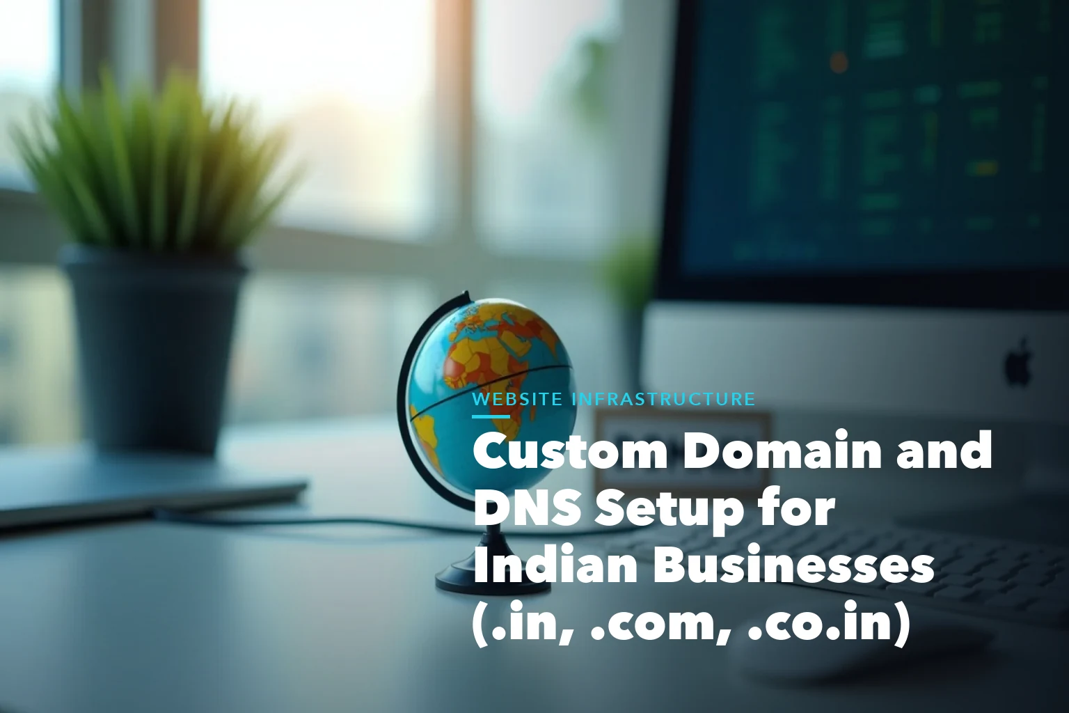 Business guide visual with process steps and compliance records for Custom Domain and DNS Setup for Indian