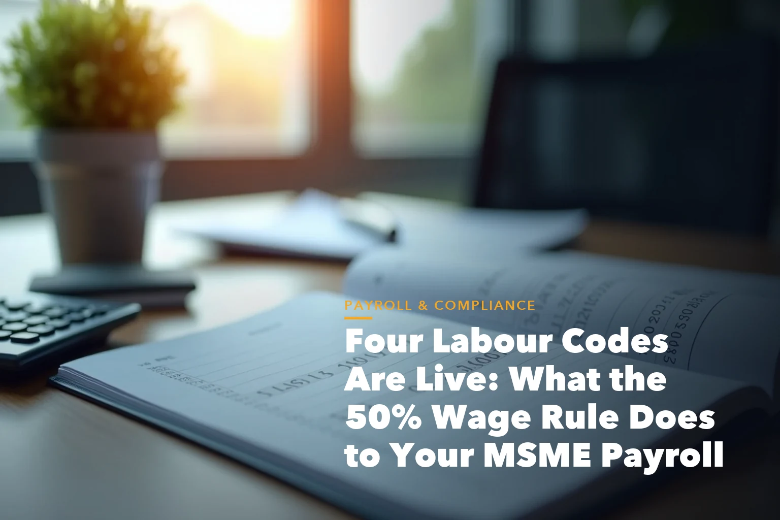 MSME registration benefits checklist with Udyam certificate for Four Labour Codes Are Live What the 50% Wage