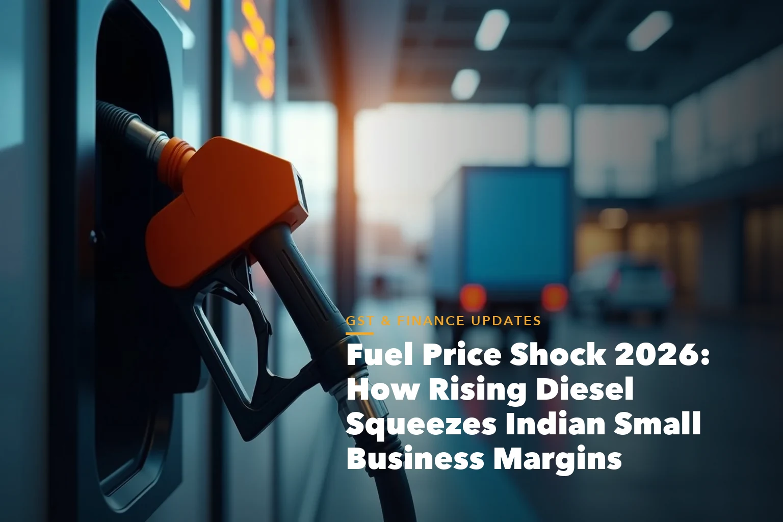 GST registration cost chart comparing portal and professional fees for Fuel Price Shock 2026 How Rising Diesel