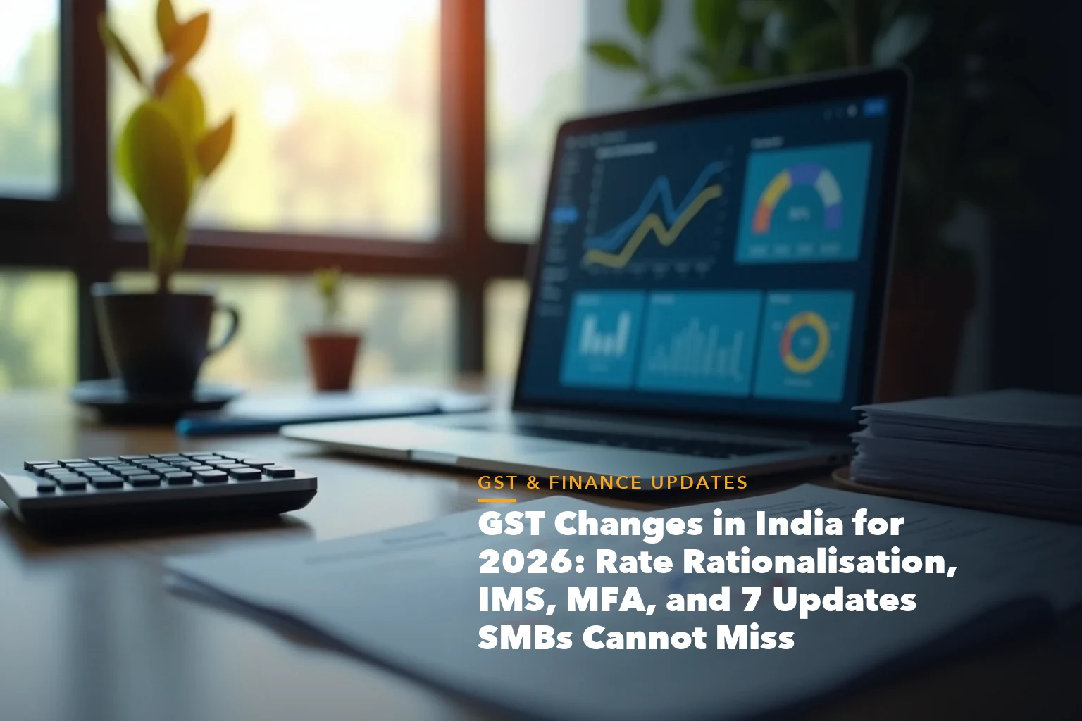 Business guide visual with process steps and compliance records for GST Changes India for 2026 Rate