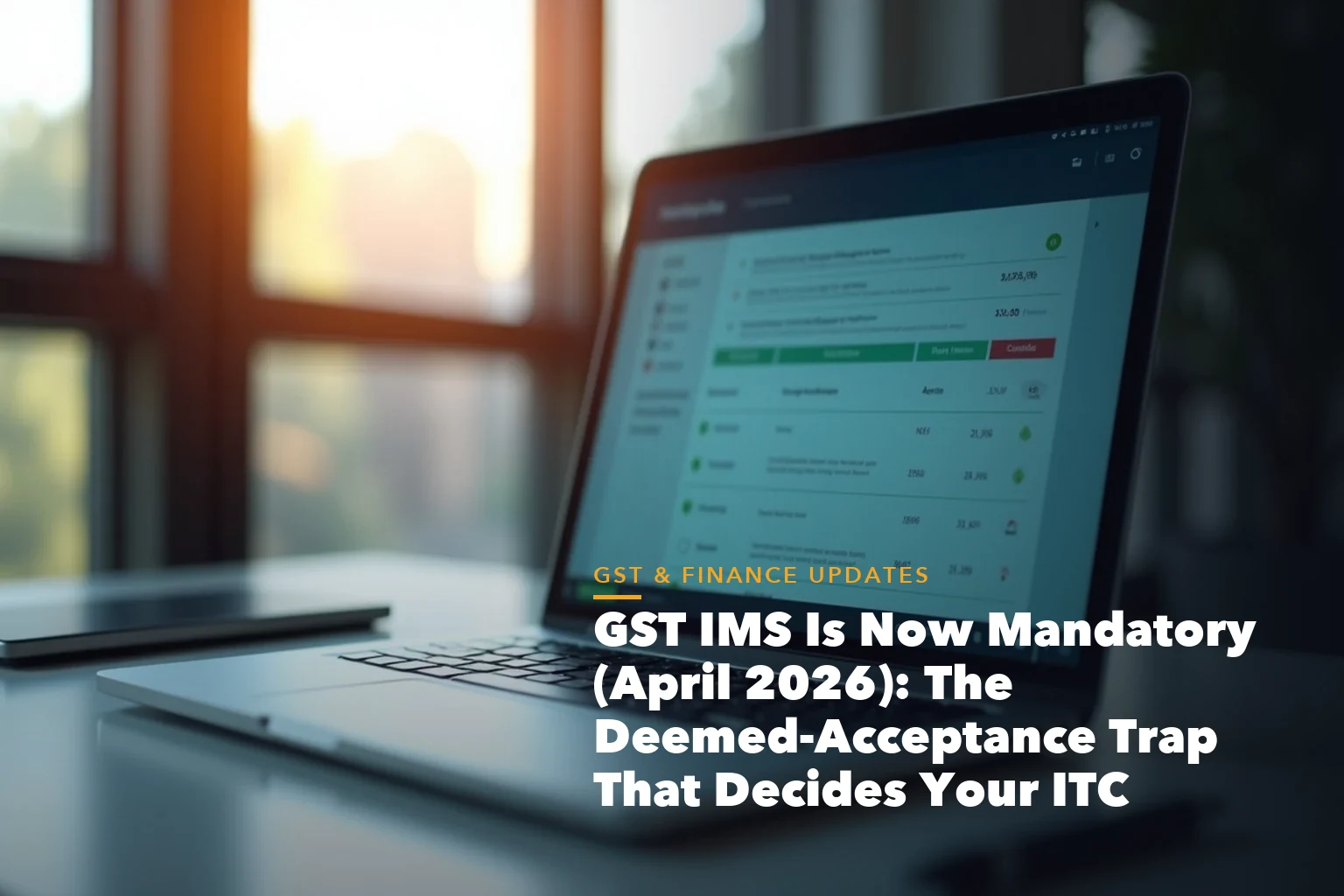 Input tax credit reconciliation flow from invoices to claim for GST IMS Now Mandatory The Deemed-Acceptance