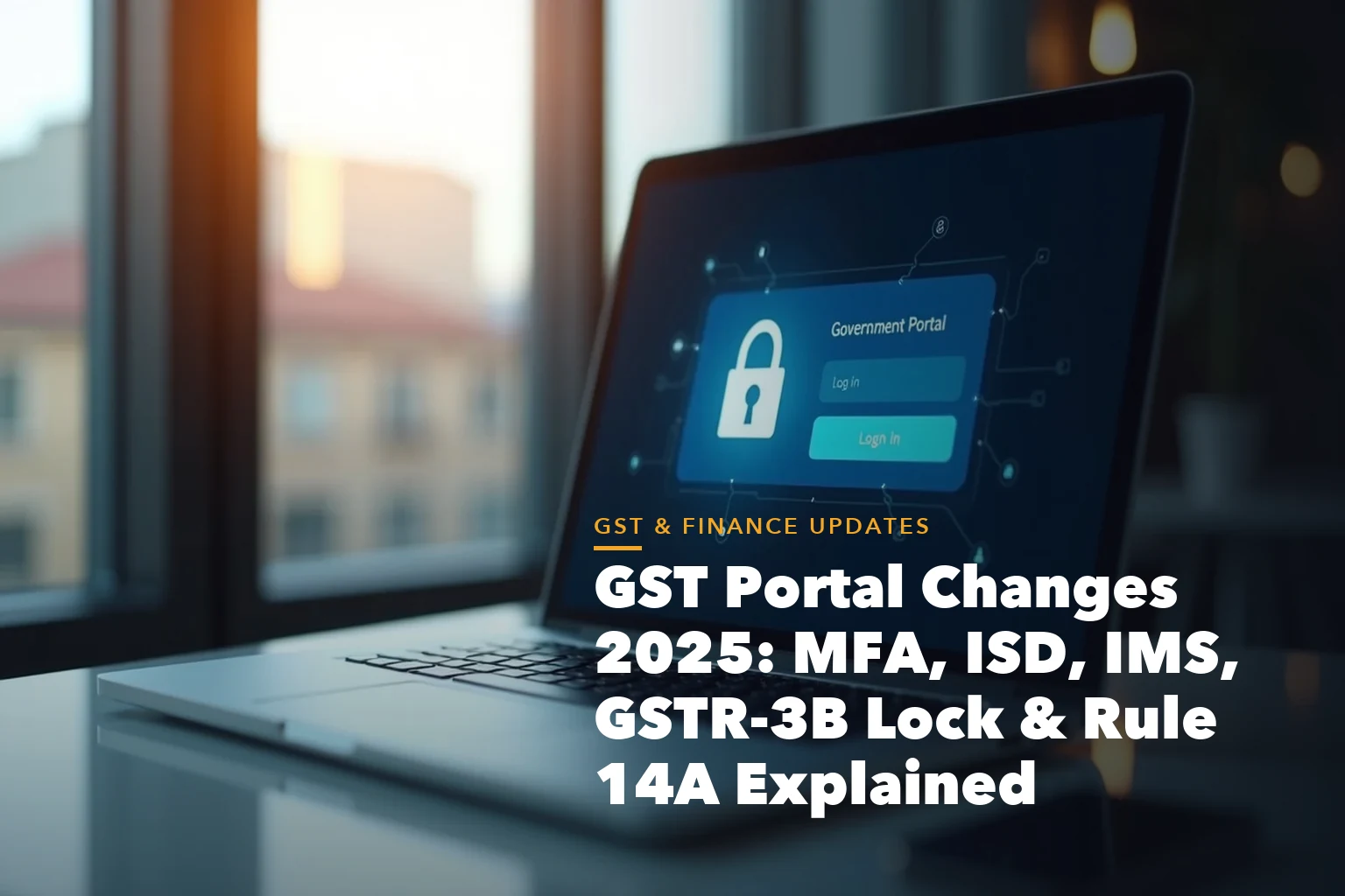 GST filing dashboard showing returns input tax credit and ledger items for GST Portal Changes 2025 MFA, ISD, IMS,