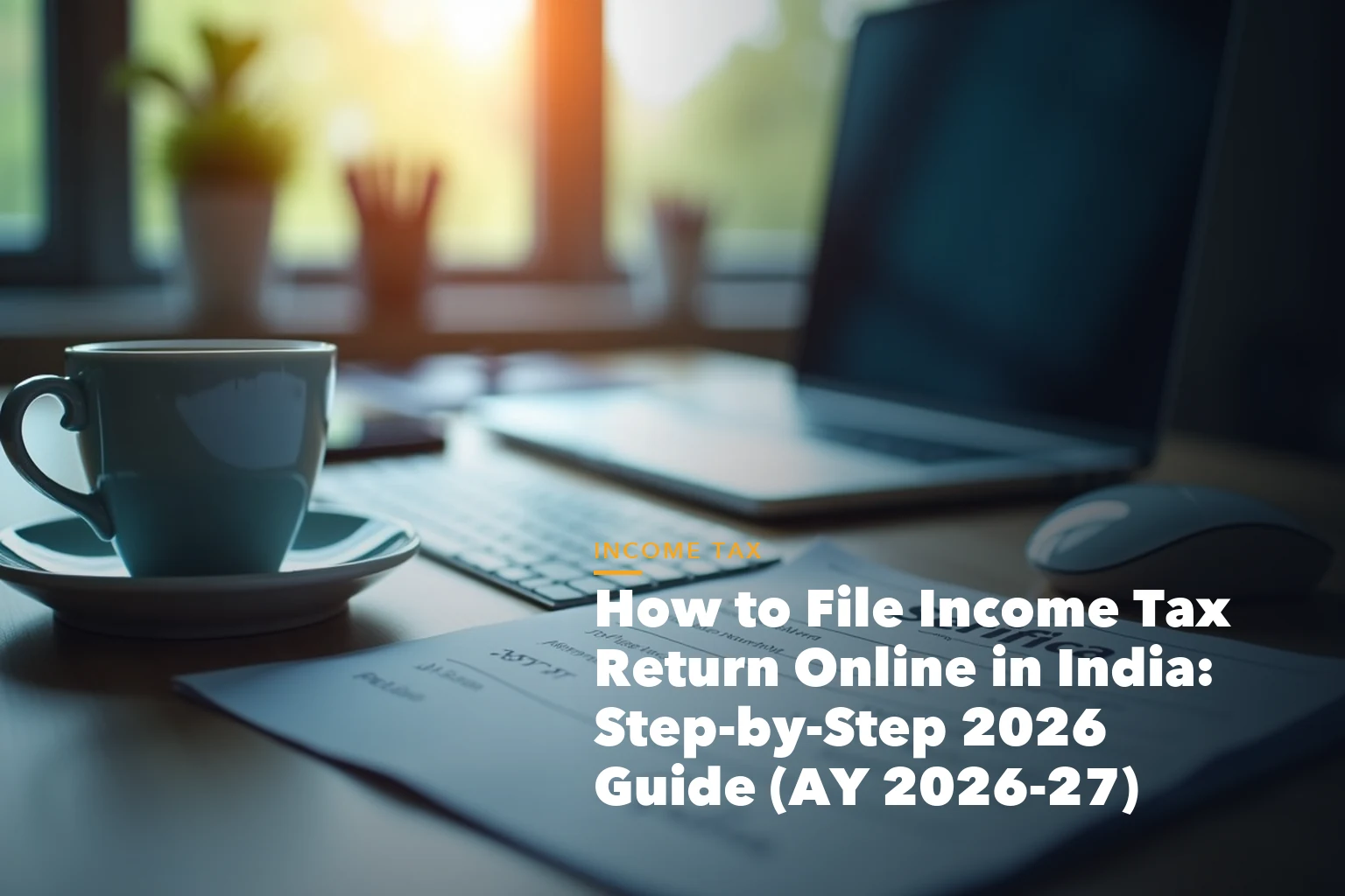 Income tax filing dashboard with ITR documents and verification steps for How File Income Tax Return Online India