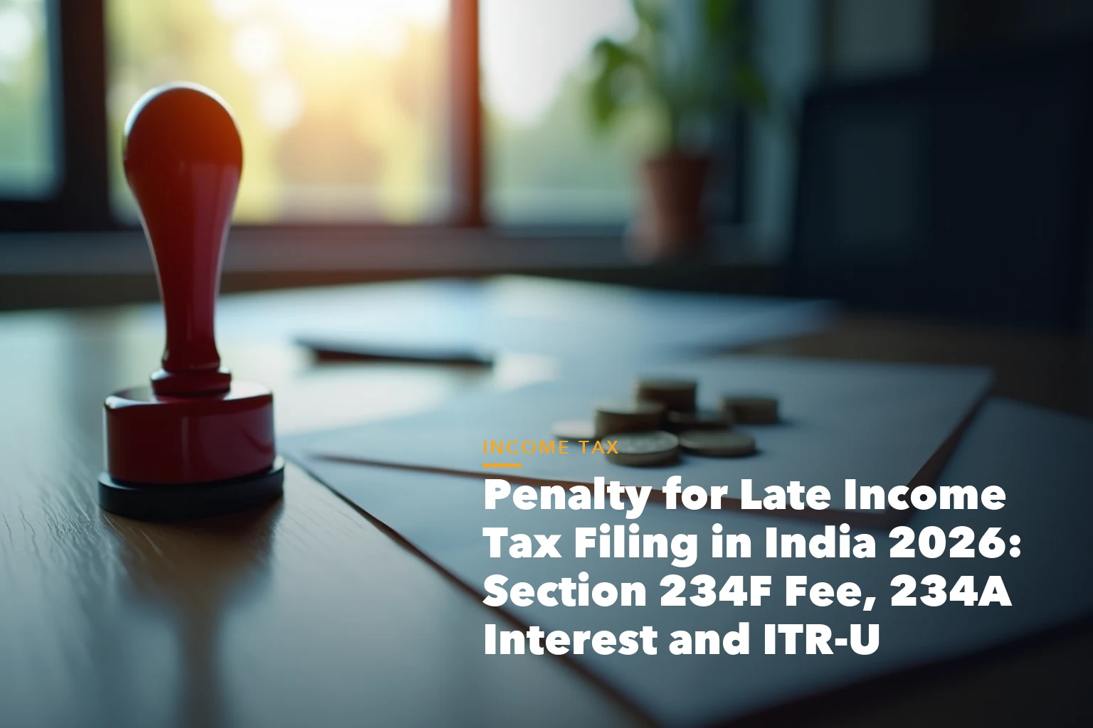 Income tax filing dashboard with ITR documents and verification steps for Penalty for Late Income Tax Filing India