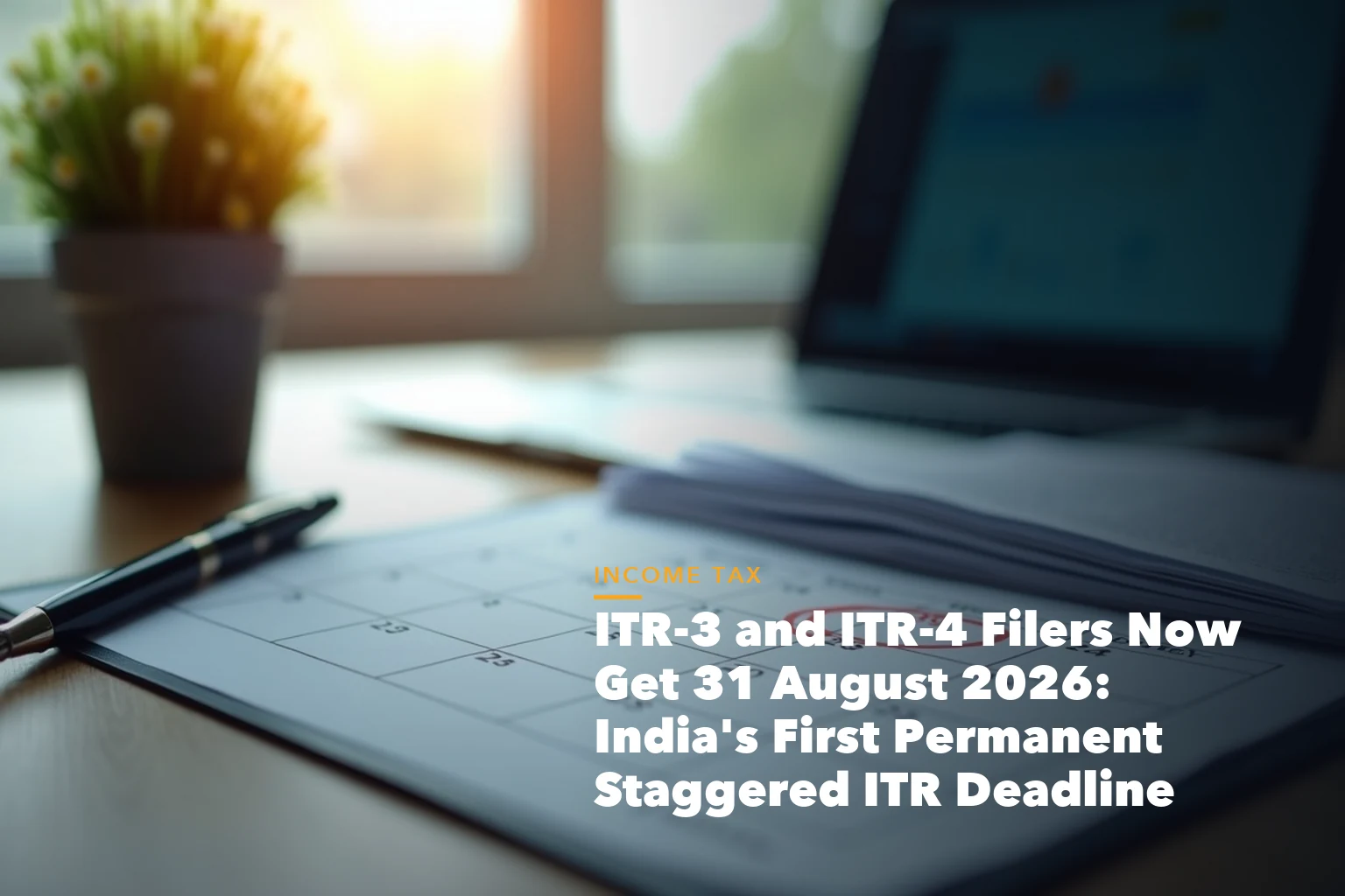 Income tax filing dashboard with ITR documents and verification steps for ITR-3 and ITR-4 Filers Now Get August 2026