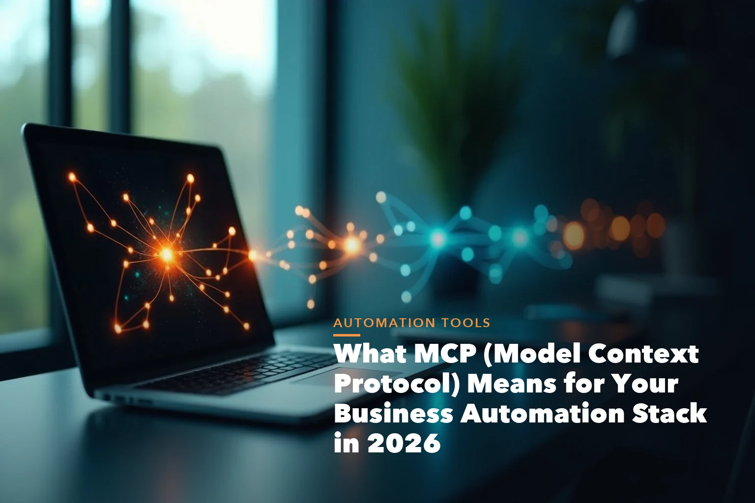 Business guide visual with process steps and compliance records for What MCP Means for Your Business Automation