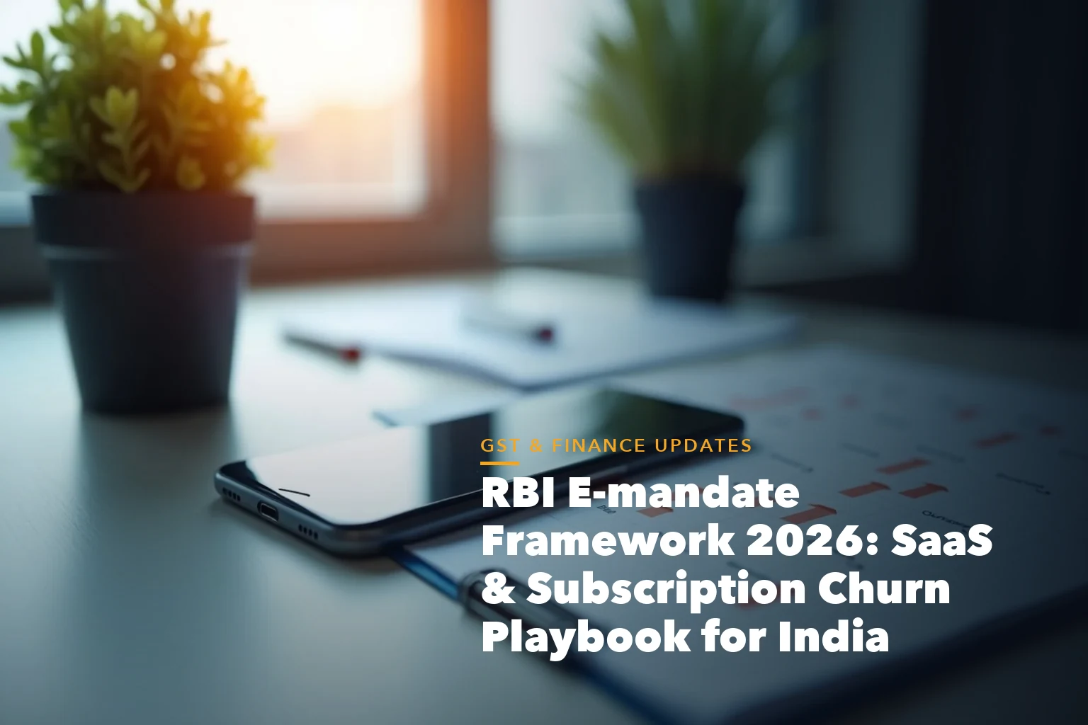 Business guide visual with process steps and compliance records for RBI E-mandate Framework 2026 SaaS