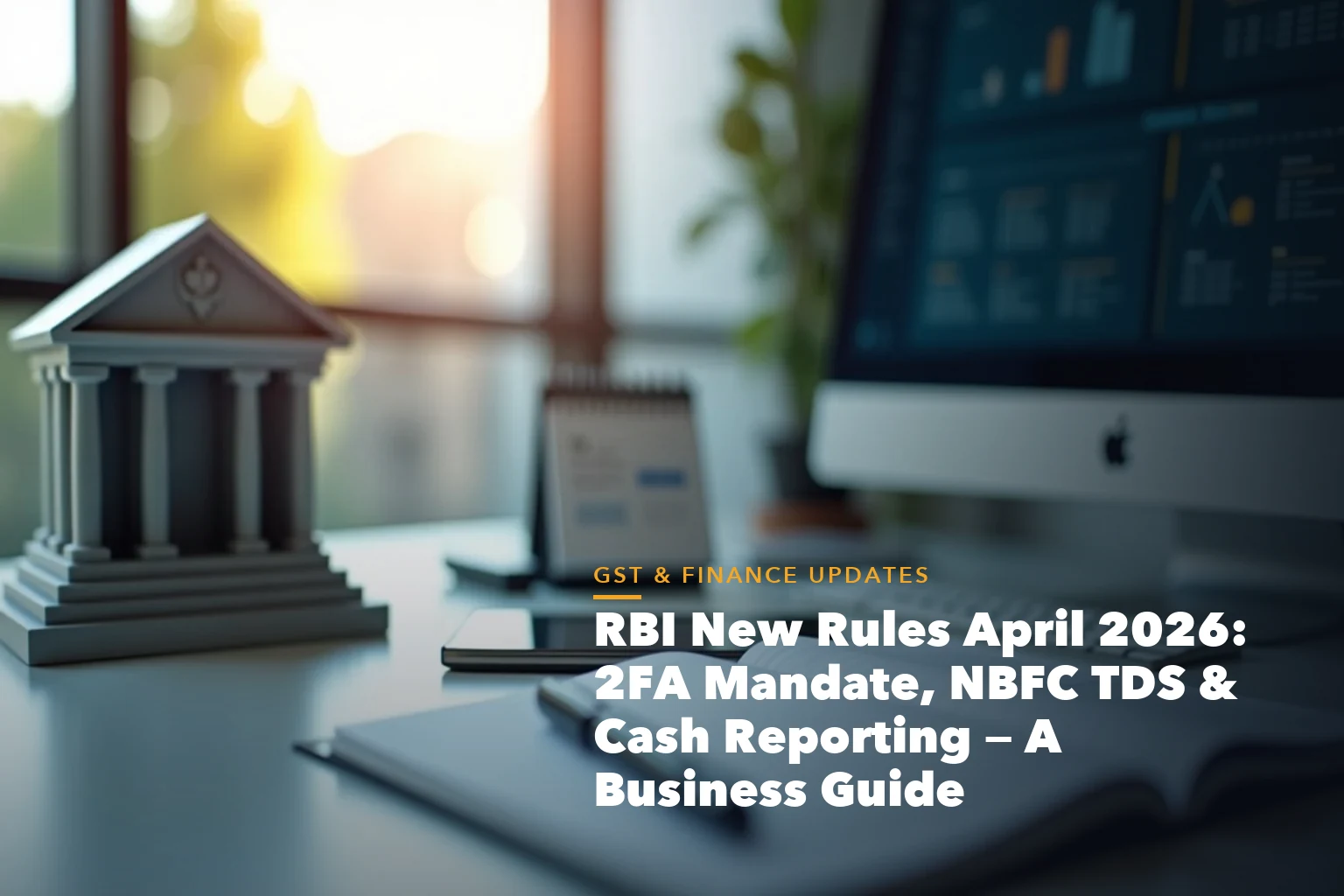 Income tax filing dashboard with ITR documents and verification steps for RBI New Rules April 2026 2FA Mandate, NBFC