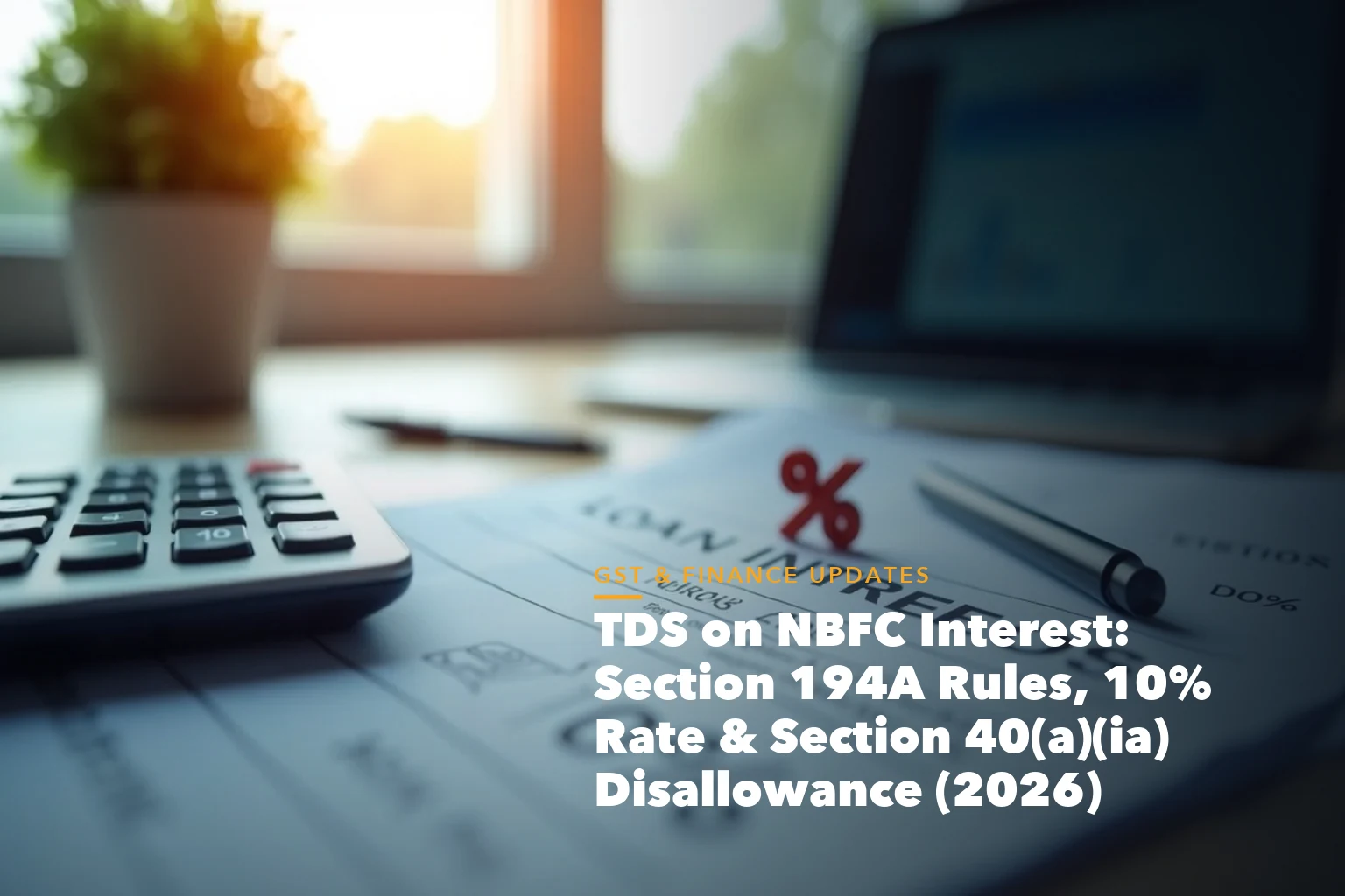 Income tax filing dashboard with ITR documents and verification steps for TDS NBFC Interest Section 194A Rules, 10%