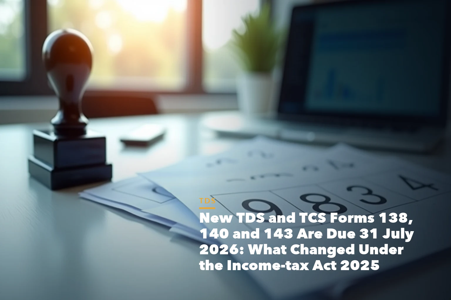 Income tax filing dashboard with ITR documents and verification steps for New TDS and TCS Forms 138, 140 and 143 Are