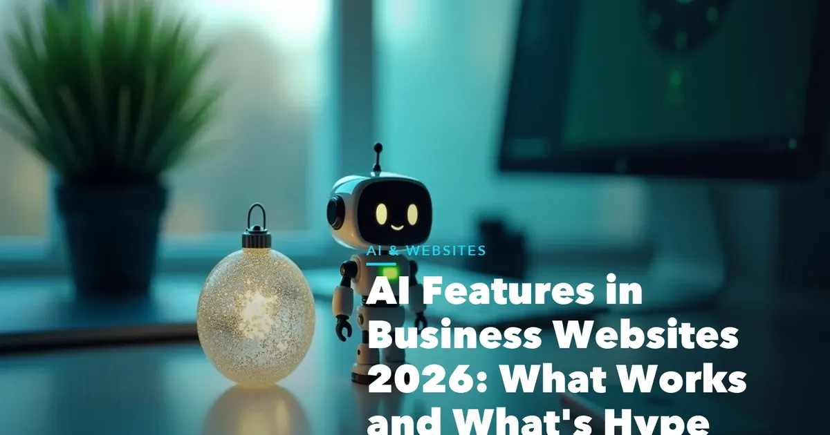 Business guide visual with process steps and compliance records for Features Business Websites 2026 What Works