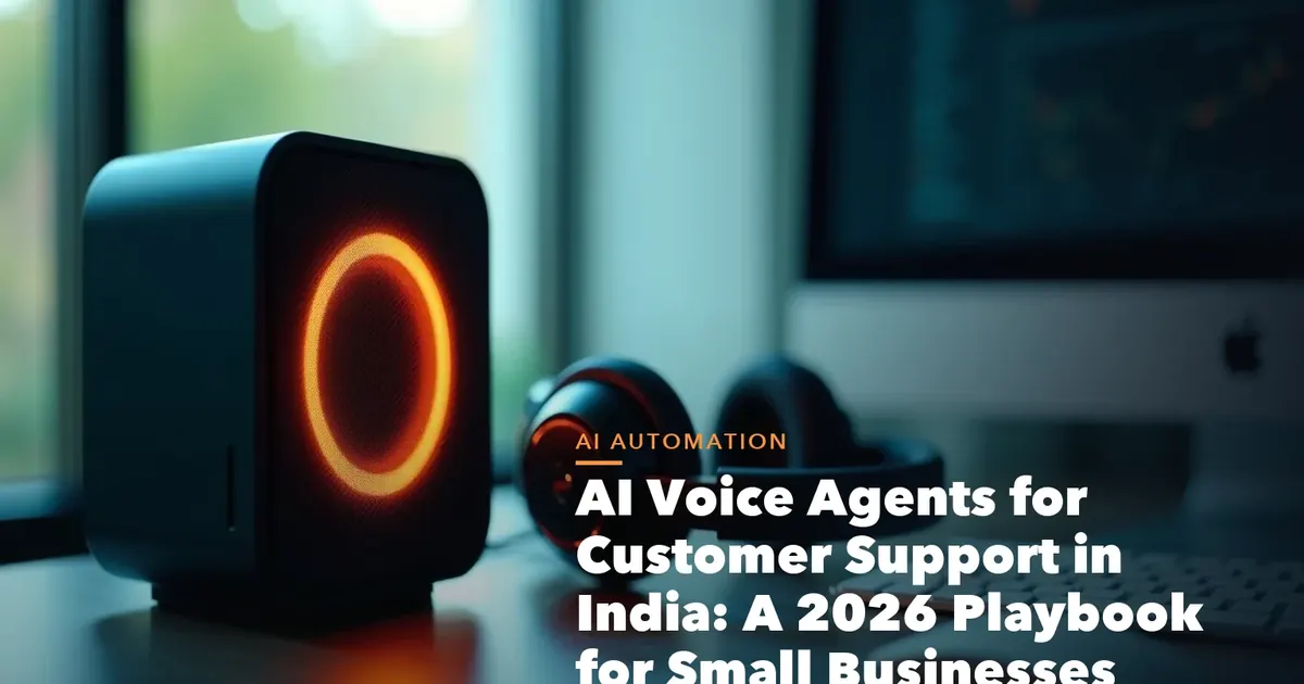 Business guide visual with process steps and compliance records for Voice Agents for Customer Support India 2026