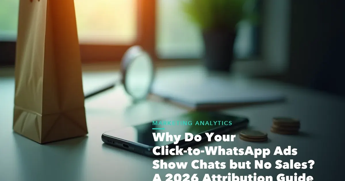 WhatsApp marketing workflow with template and conversion steps for Why Your Click-to-WhatsApp Ads Show Chats