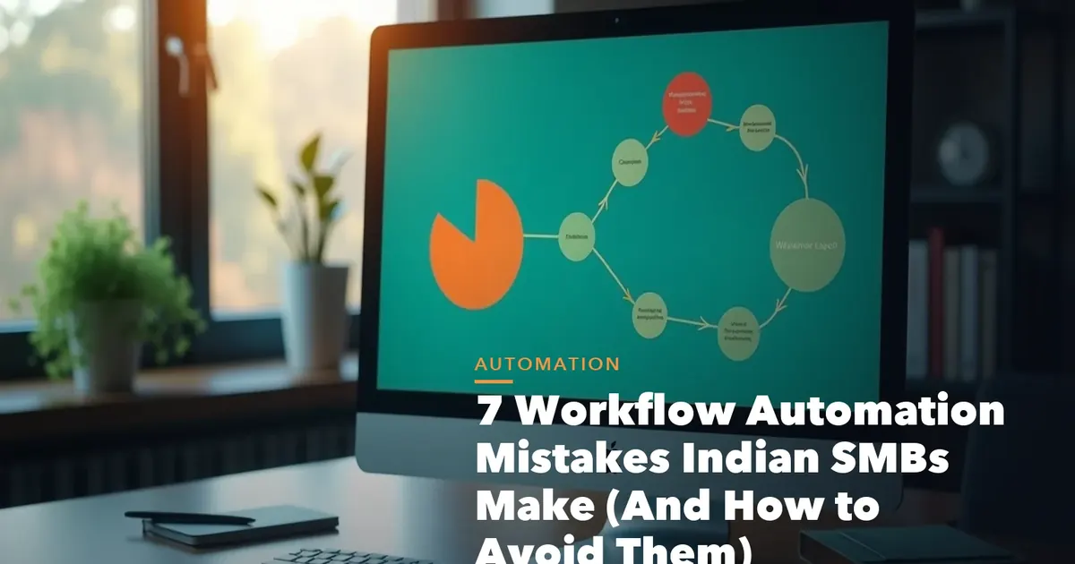 Workflow automation mistakes visual showing broken process risks error alerts and DPDP compliance checks