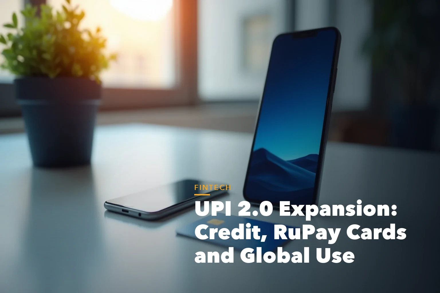 Business guide visual with process steps and compliance records for UPI 2.0 Expansion Credit, RuPay Cards and