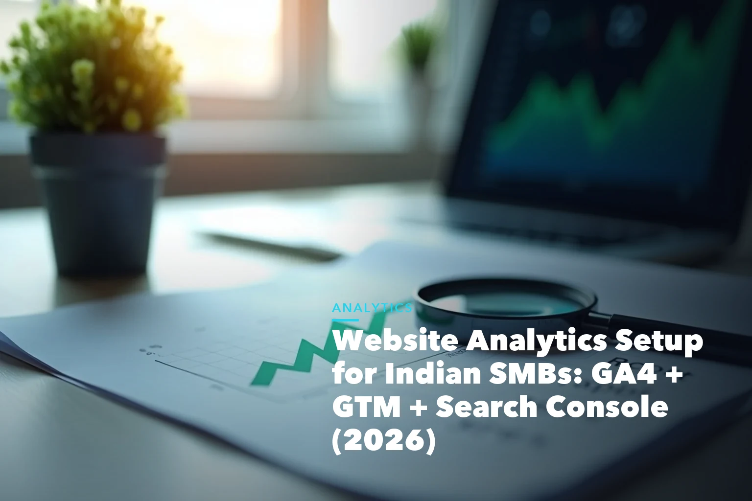 GA4 analytics dashboard with events and conversion charts for Website Analytics Setup for Indian SMBs GA4