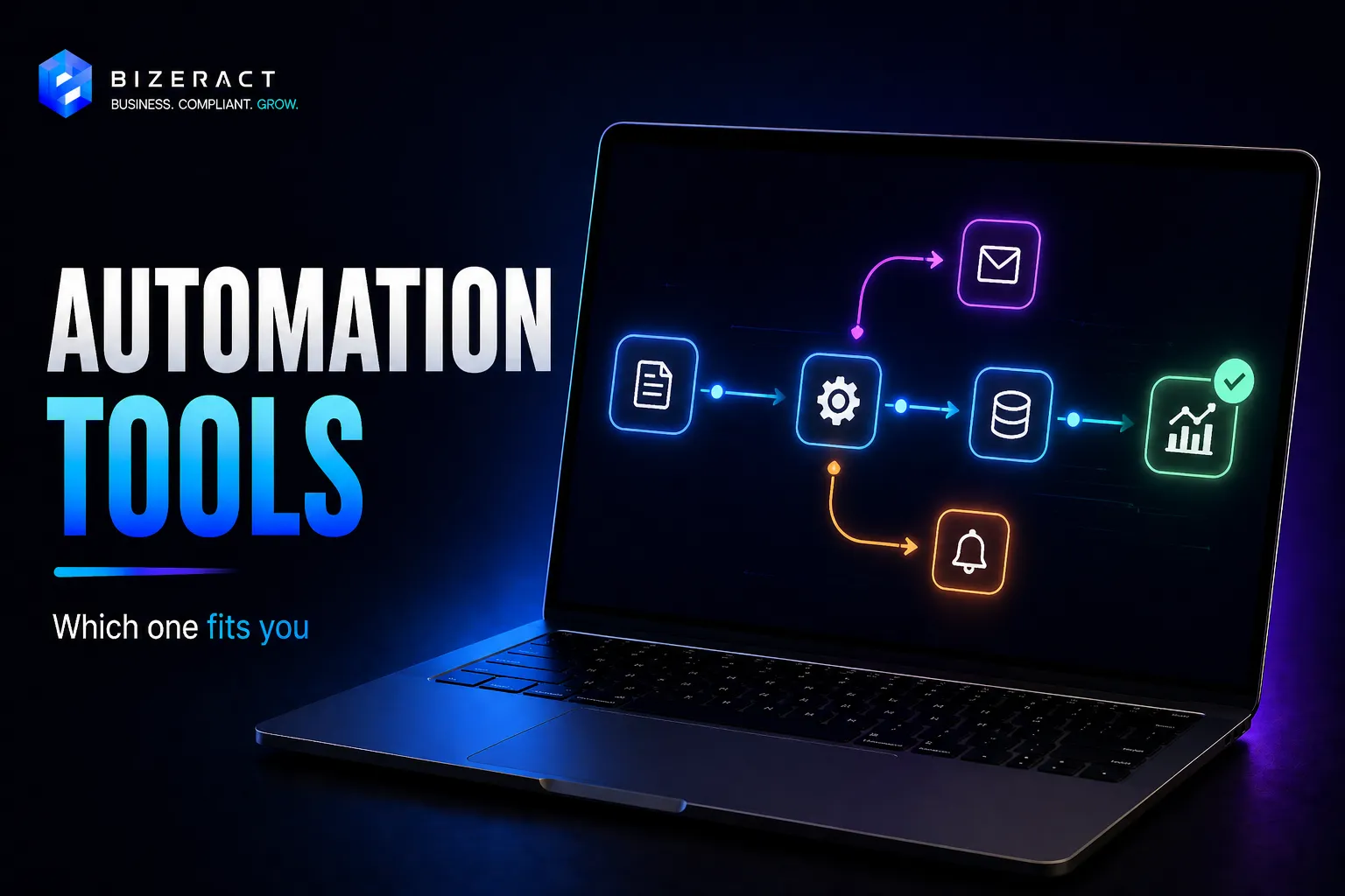 Automation tools comparison visual with workflow nodes for Zapier Make and n8n alternatives